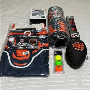 Chicago Bears Fan Set with 2 Beach Towels, wireless speaker, desk pad & football